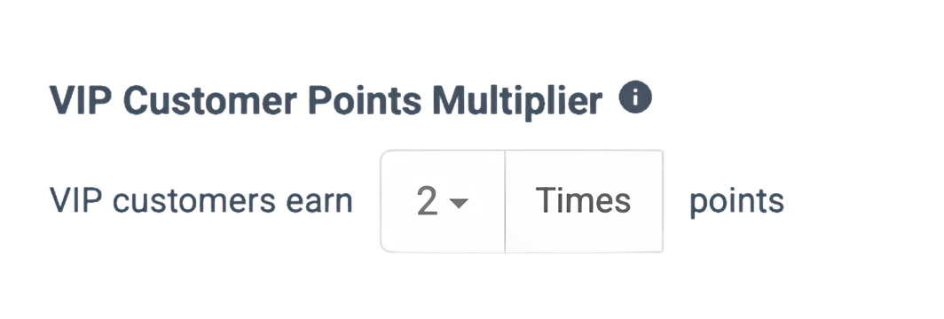 VIP customer points multiplier field